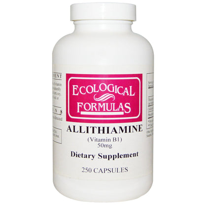 Ecological Formulas Allithiamine Vitamin B1, 50 mg, 250 Capsules | Garlic-Derived B1 Supplement