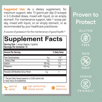EcoNugenics PectaSol Modified Citrus Pectin – 454g Powder – Total-Body Health, Immune Support & Galectin-3 Maintenance
