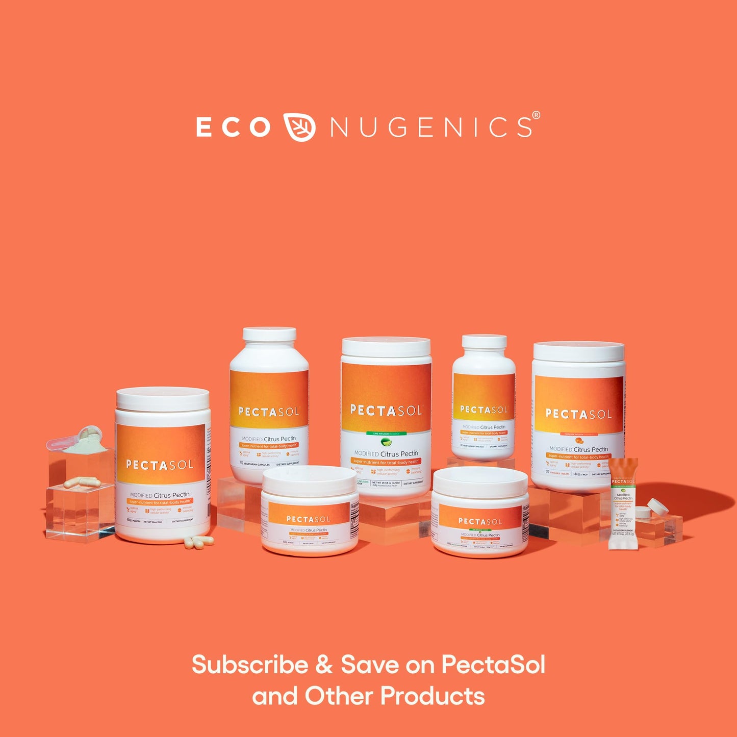 EcoNugenics PectaSol MCP – 270 Capsules for Total-Body Health & Immune Support