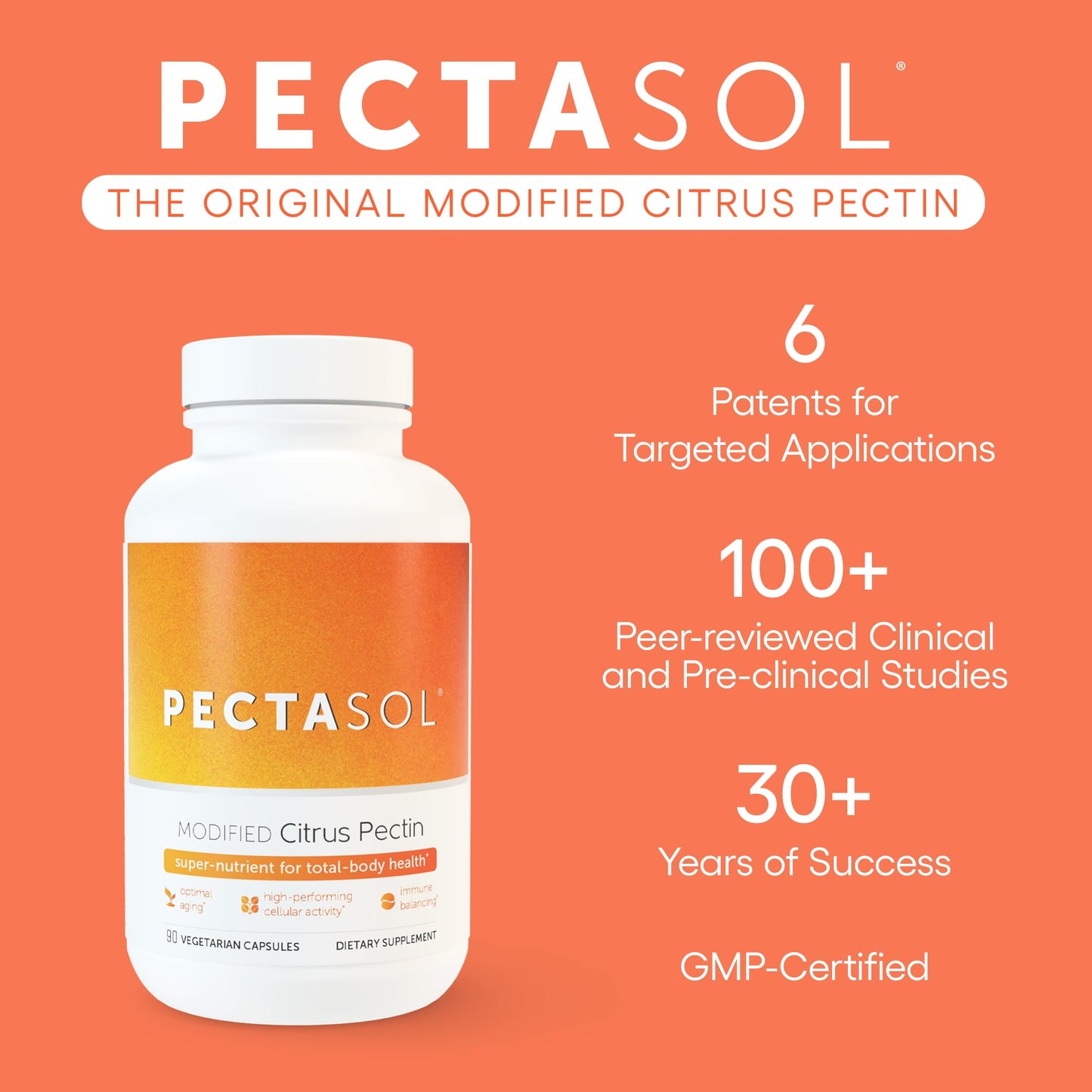 EcoNugenics PectaSol Modified Citrus Pectin – 454g Powder – Total-Body Health, Immune Support & Galectin-3 Maintenance