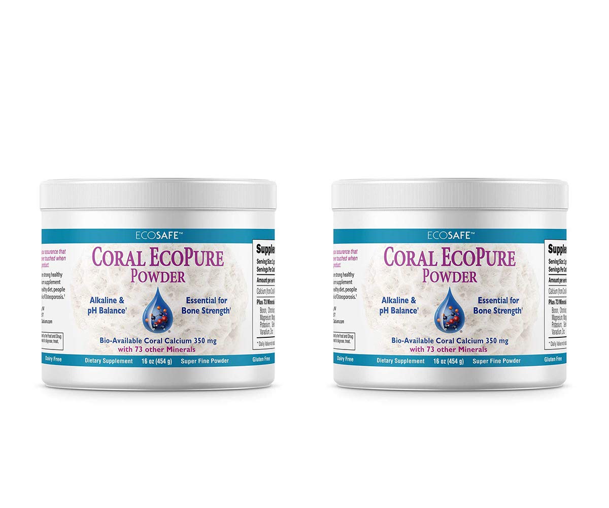 EcoPure Coral Calcium Powder with Trace Minerals – 16 oz