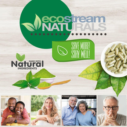 ecostream Naturals Relaxant – 2300 mg Day/Night Capsules with Valerian, Passion Flower, Magnesium (2-Pack)