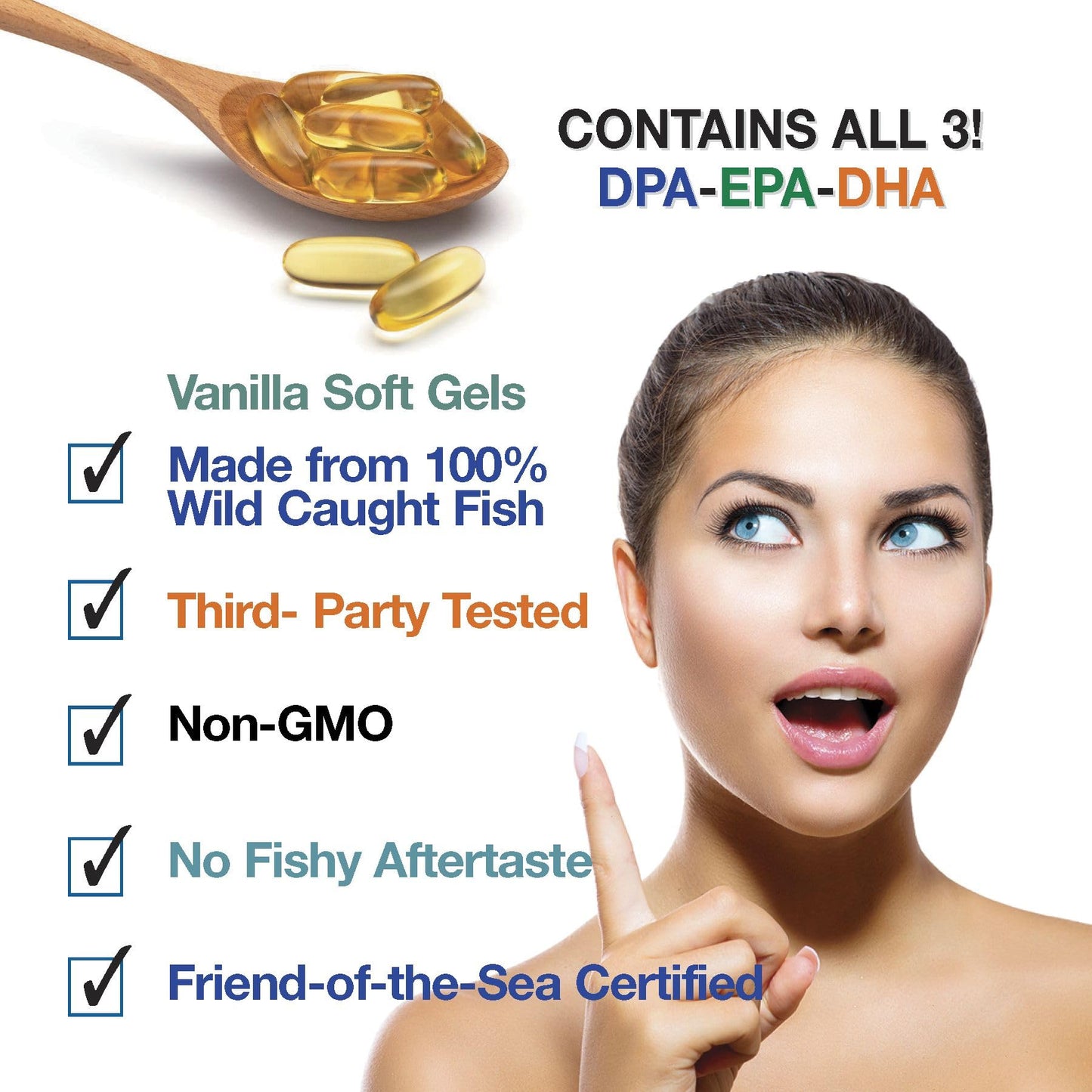 Ecostream Naturals Wild-Caught Omega-3 2,900 mg – Pack of 2 with DPA/EPA/DHA (Enteric-Coated, No Fishy Taste)