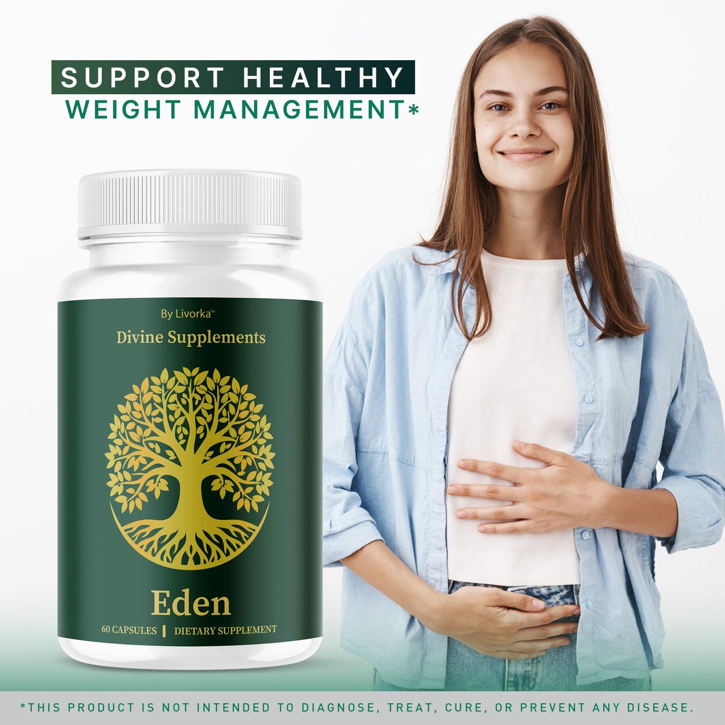 (5 Pack) Eden Capsules | All Natural Daily Wellness Support - 300 Capsules