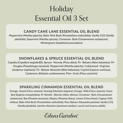 Edens Garden Christmas 3-Pack Essential Oil Blends – 100% Pure Therapeutic Grade