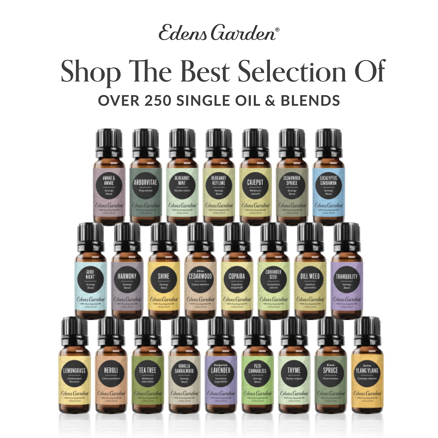 Edens Garden De-Stress 6 Set – 100% Pure Essential Oils (10 ml x6)