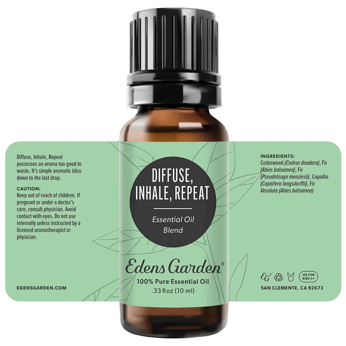 Edens Garden Diffuse Inhale Repeat Essential Oil Blend – 100% Pure Therapeutic Grade, 10 ml