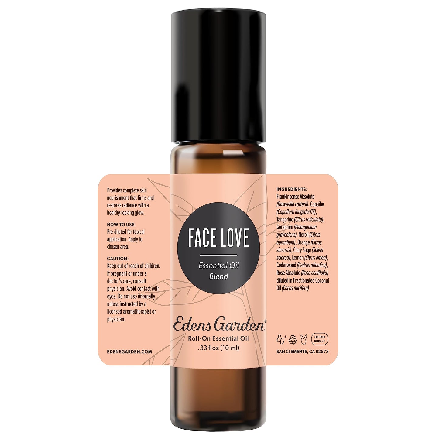 Edens Garden Face Love Essential Oil Roll-On – 10 ml, 100% Pure