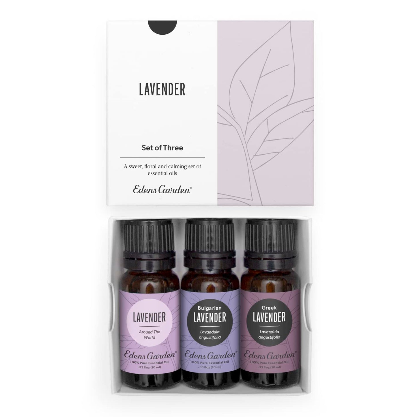 Edens Garden Lavender Essential Oils 3 Set – 100% Pure Therapeutic Grade, 10 ml