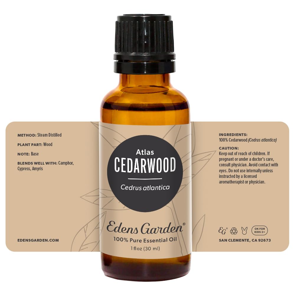 Edens Garden Cedarwood Atlas Essential Oil 30 ml — 100% Pure, Therapeutic Grade
