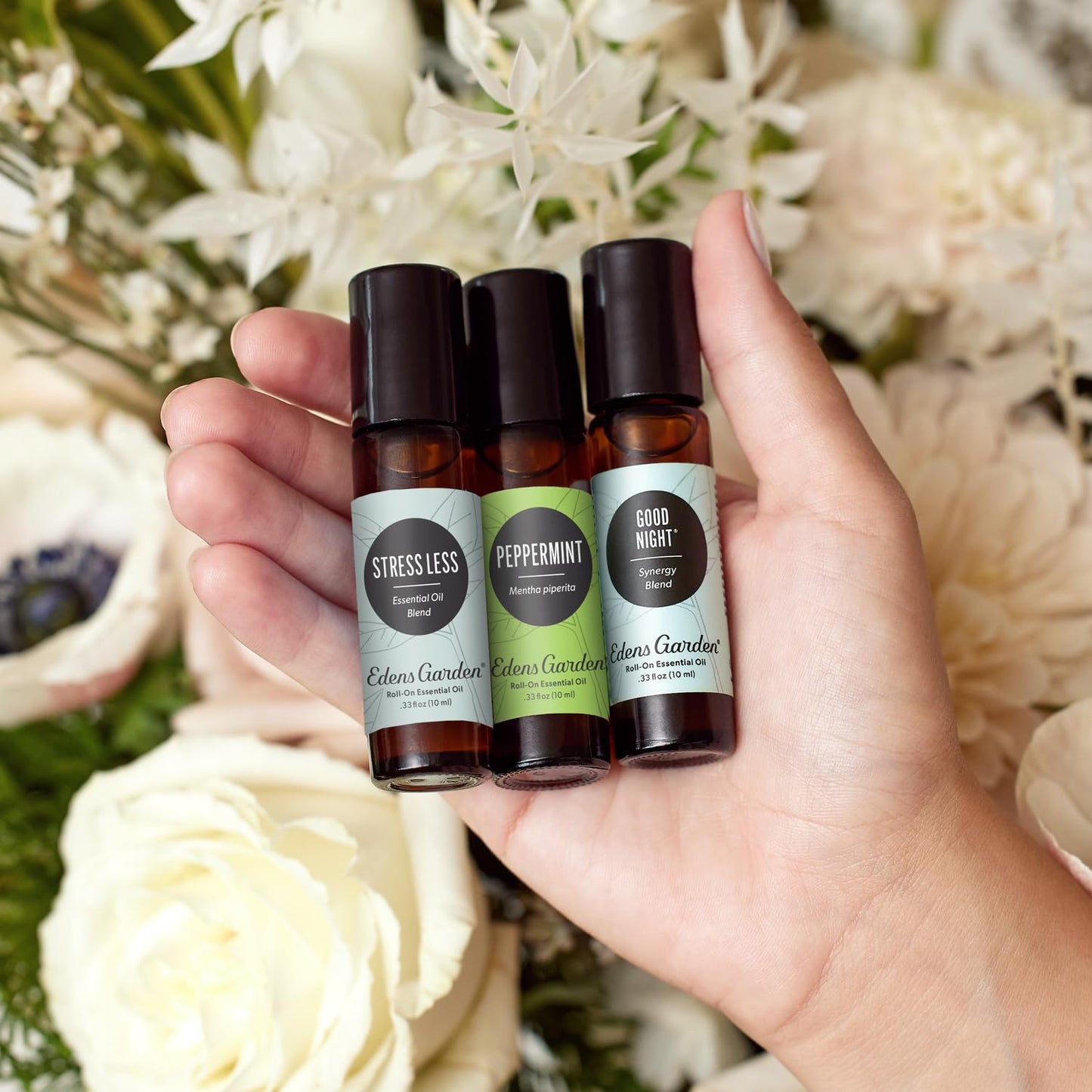 Edens Garden Essential Oil Roll-On 3-Pack – 10 ml Each | 100% Pure Therapeutic Grade & Natural Aromatherapy