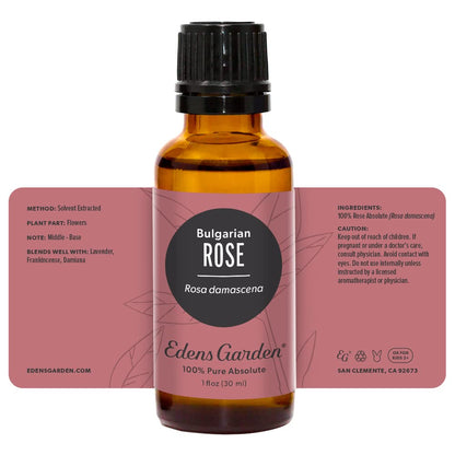 Edens Garden Rose Bulgarian Absolute Essential Oil – 30 ml (1 fl oz) | 100% Pure, Premium Grade