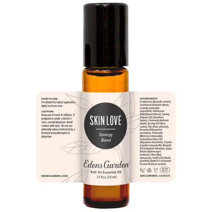 Edens Garden Skin Love Essential Oil Roll-On - Pure 10ml, Pre-Diluted, Skin Safe
