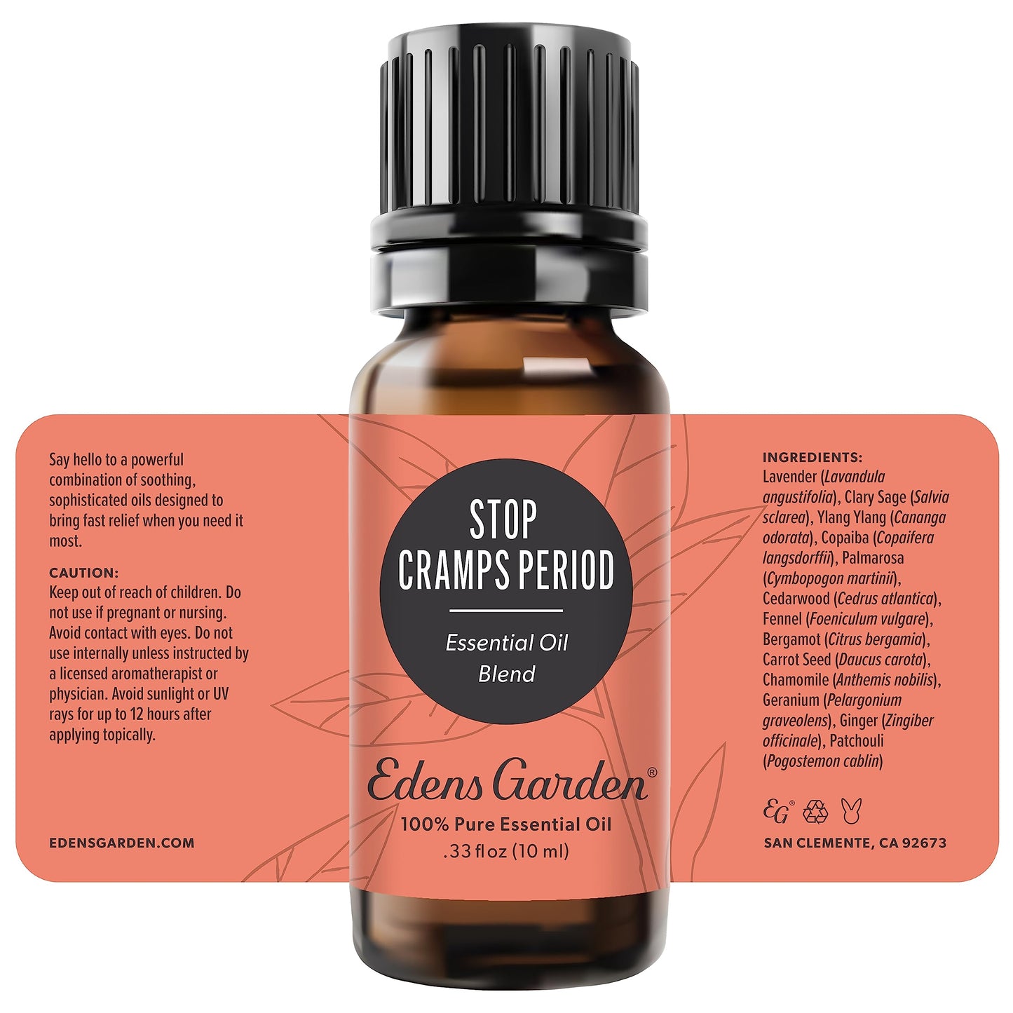 Edens Garden Stop Cramps Period Essential Oil Blend – 100% Pure, Premium Grade, 10 ml