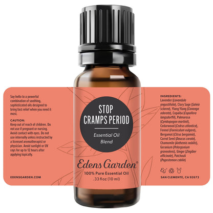 Edens Garden Stop Cramps Period Essential Oil Blend – 100% Pure, Premium Grade, 10 ml