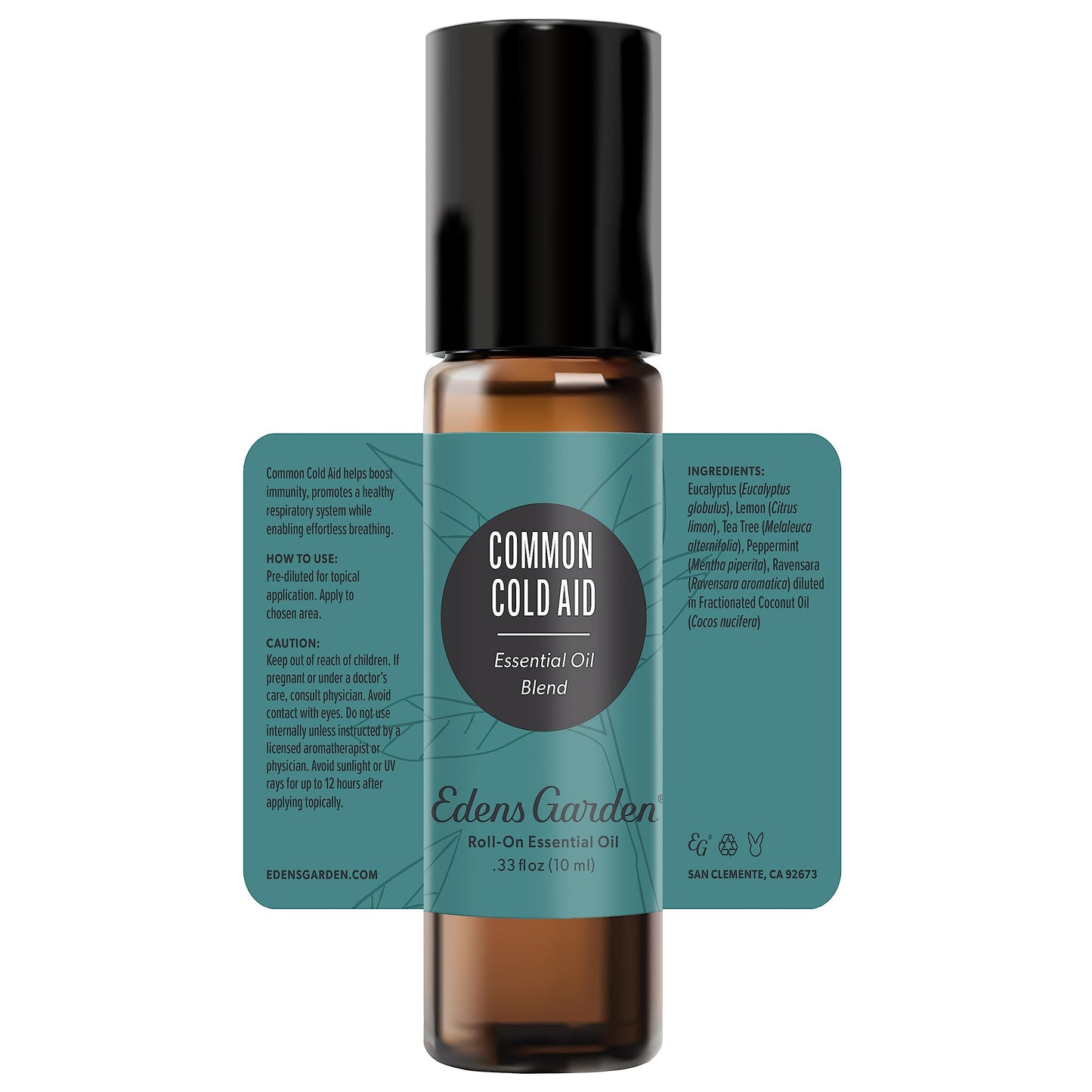 Edens Garden Common Cold Essential Oil Roll-On Blend – 100% Pure, Pre-Diluted, 10 ml (.33 fl oz)