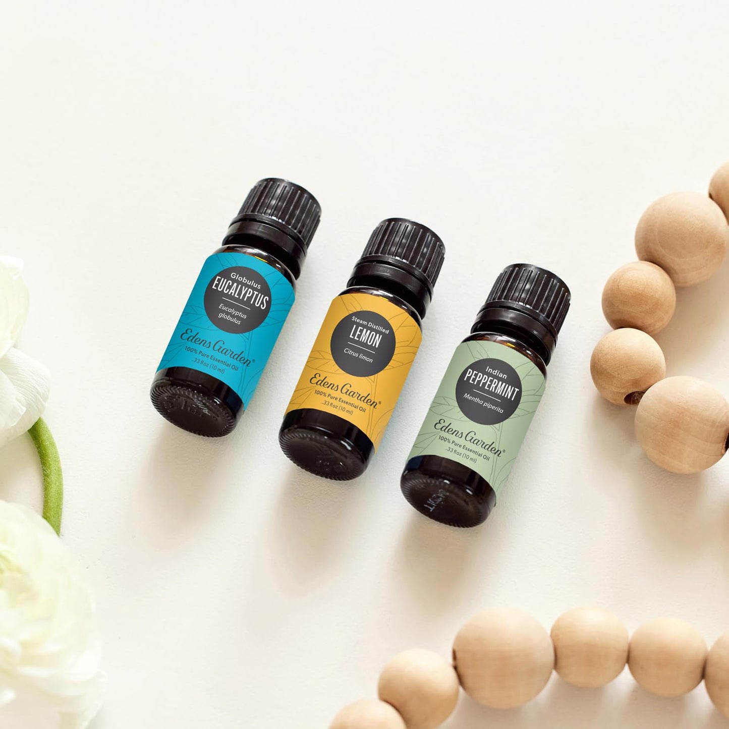 Edens Garden Essential Oils 3 Set – 10 ml Each – 100% Pure Therapeutic Grade – Eucalyptus, Lemon & Peppermint
