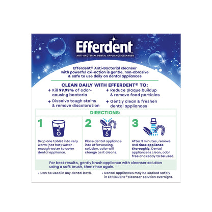 Efferdent Denture Cleaner Tablets – Minty Fresh & Clean, 44 Count