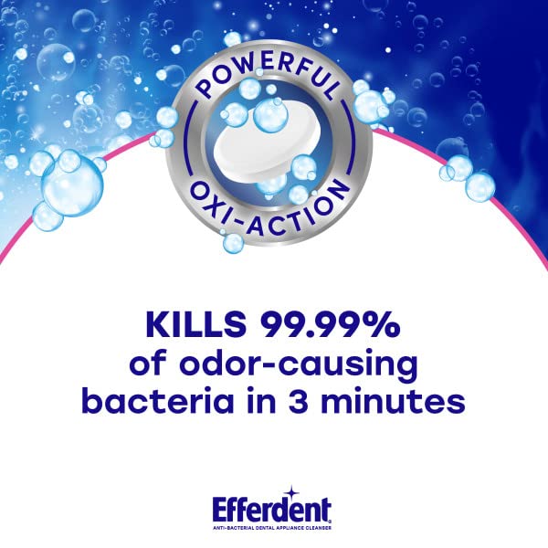 Efferdent Complete Clean Retainer & Denture Cleaner Tablets – 44 Count, Pack of 3