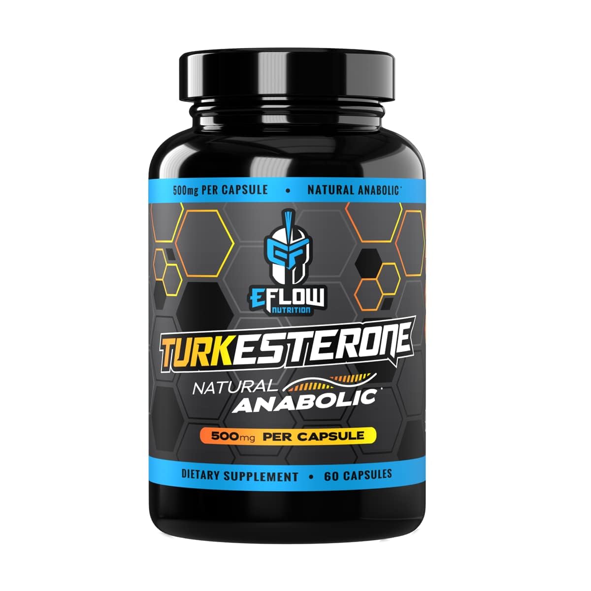 eFlow Nutrition Turkesterone Supplement for Men – Highest Purity, Cyclodextrin Absorption, 60 Capsules