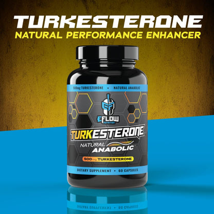 eFlow Nutrition Turkesterone Supplement for Men – Highest Purity, Cyclodextrin Absorption, 60 Capsules
