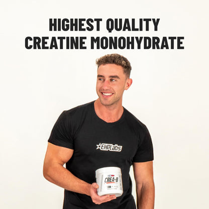 EHP Labs CREA-8 Micronized Creatine Monohydrate Powder – Unflavored, 500g, 100 Servings