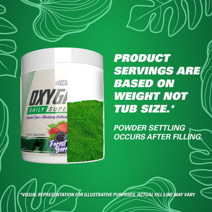 EHP Labs OxyGreens Forest Berries – Daily Greens Powder with Spirulina, Chlorella, Prebiotics & Enzymes | 30 Servings