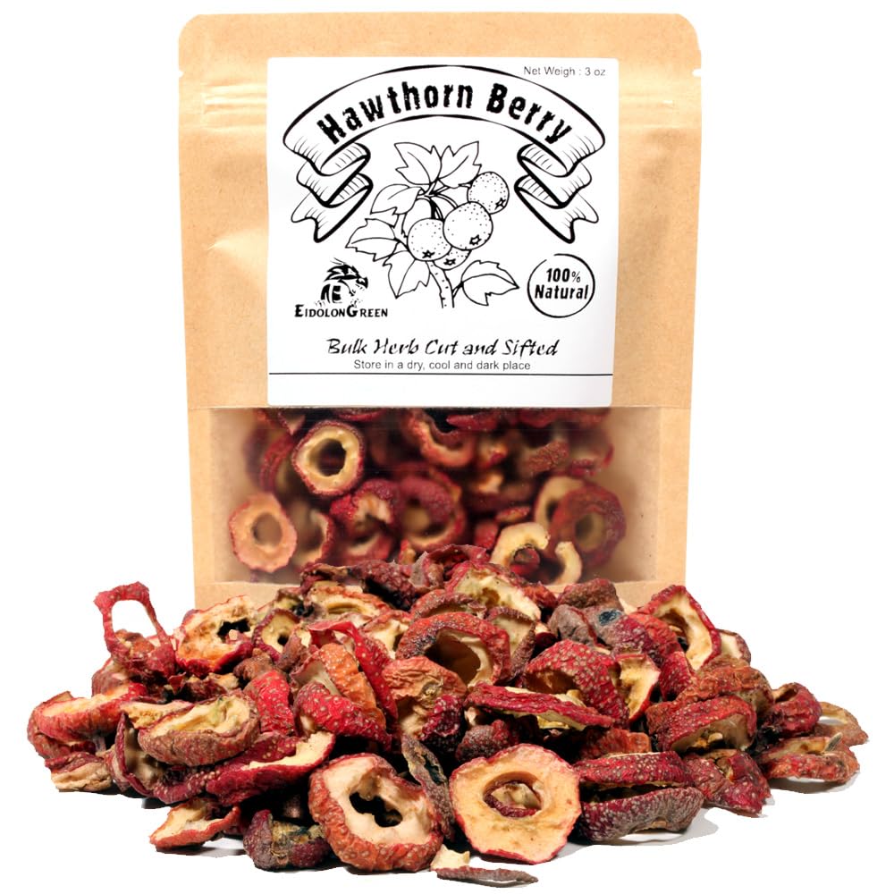 EidolonGreen Hawthorn Berry - Dried Bulk Herb 3 oz (88 g)