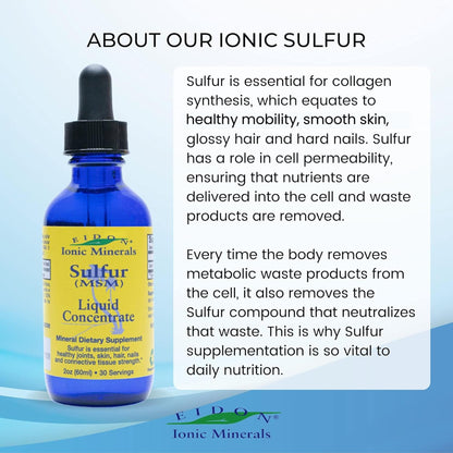 Eidon Ionic Minerals Liquid Sulfur Drops 2oz – Skin & Hair Support
