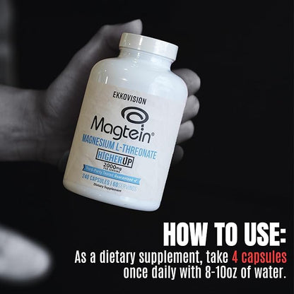 Ekkovision Magtein Magnesium L-Threonate – 2000 mg per Serving, 60 Servings, Memory & Cognitive Support