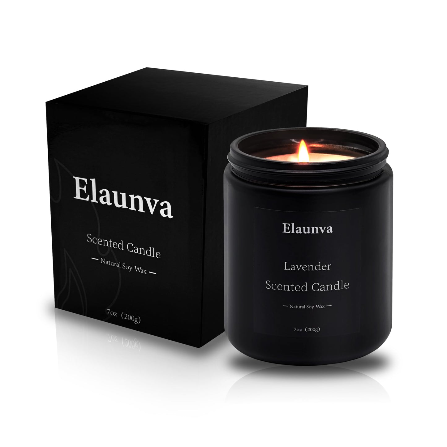 Elaunva Lavender Scented Candle - 7oz Soy Wax, Aromatherapy Gift