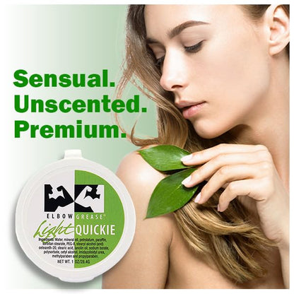 Elbow Grease Light Formula Quickie Massage Cream – Unscented, 1 oz