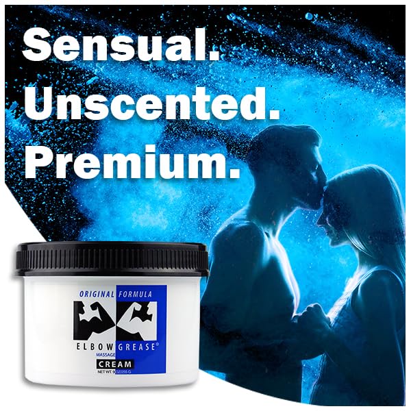 Elbow Grease Original Massage Cream Unscented 9oz – Rich, Smooth Glide for Therapeutic & Personal Massage