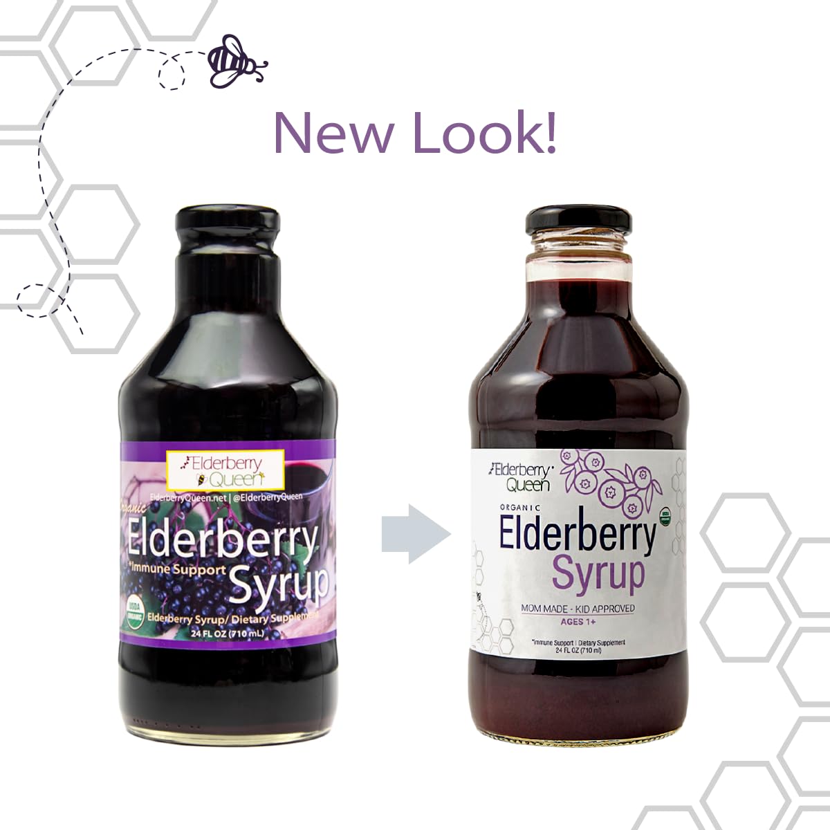 Elderberry Queen Organic Elderberry Syrup 24 Fl Oz – Sambucus Elderberry & Aronia Berry for Kids & Adults