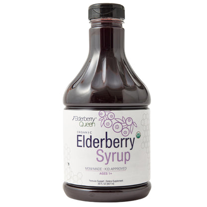 Elderberry Queen Organic Elderberry Syrup 30 Fl Oz – Sambucus & Aronia, USA Made