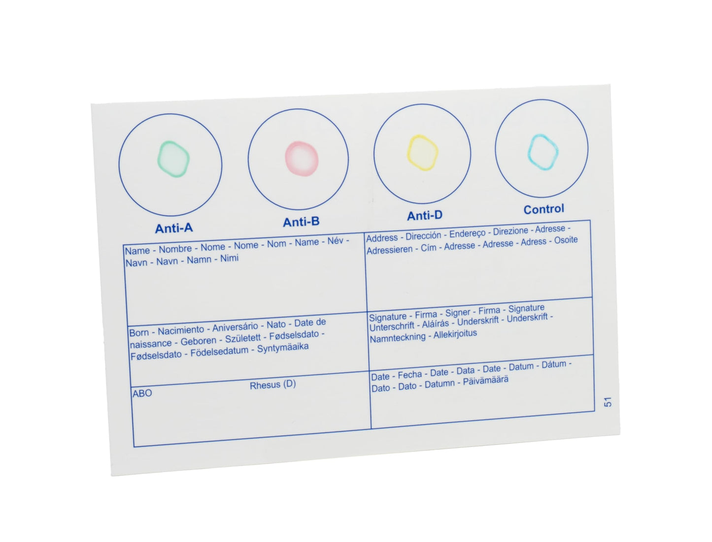 Eldoncard Inc Blood Type Test Kit – A, B, AB, O & RH- at Home
