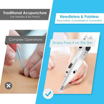 Electronic Acupuncture Pen - Rechargeable Acupressure Pen for Pain Relief