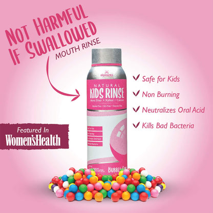 Elementa Essentials Kids Mouthwash Bubble Gum | Nano Silver, Fluoride & Alcohol Free 20 oz