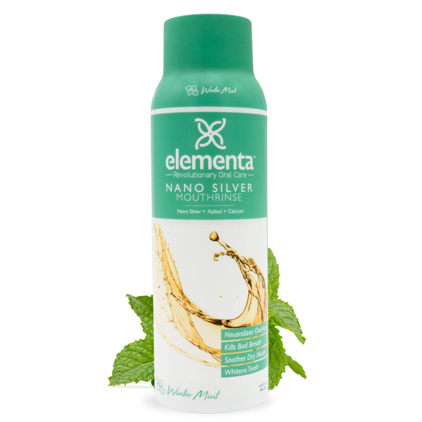 Elementa Silver - Adult Mouth Rinse 20 fl oz Wintermint | Alcohol-Free