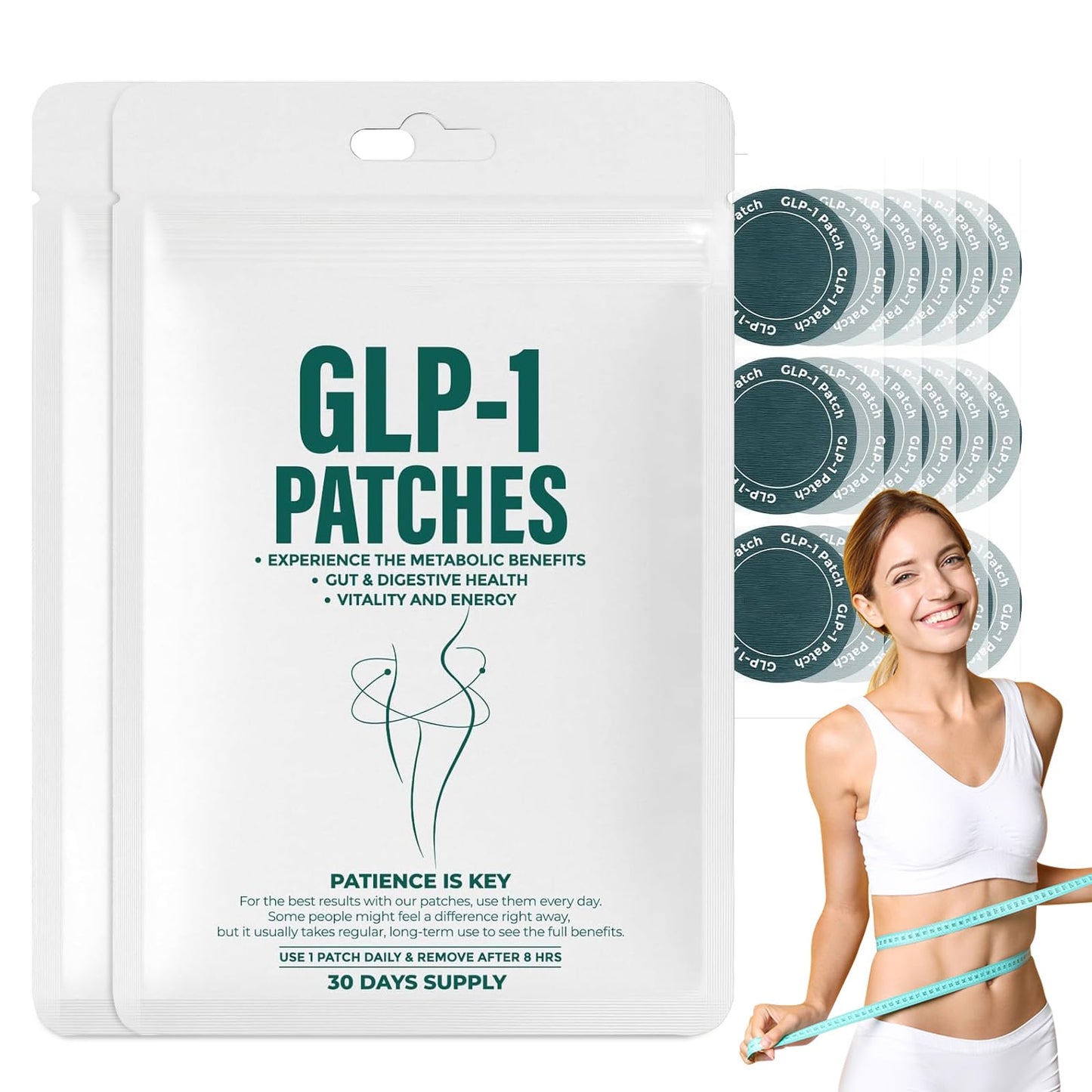 elesysy GLP-1 Patch - Long-Lasting Body Care Patches for Men & Women (60 Count)