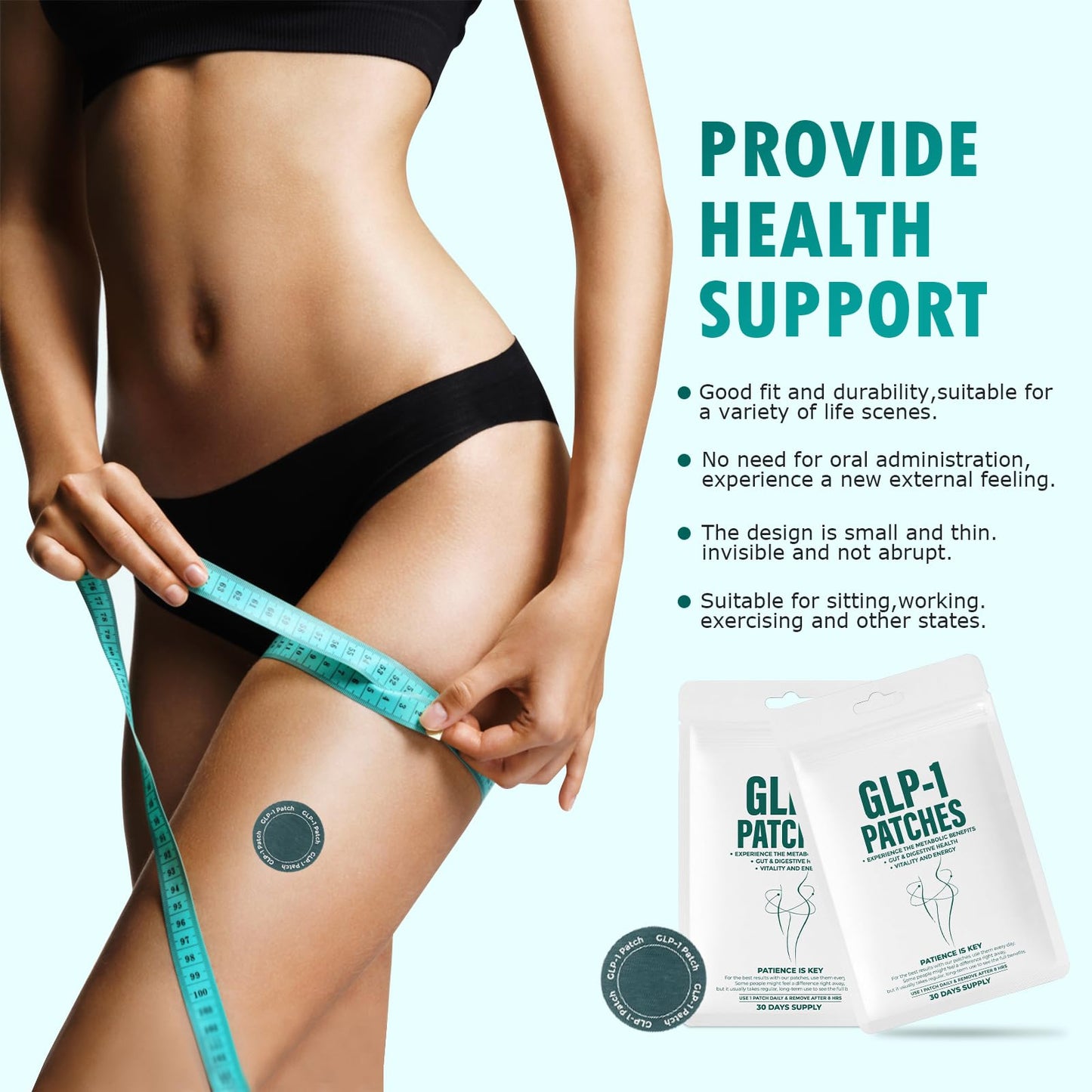 elesysy GLP-1 Patch - Long-Lasting Body Care Patches for Men & Women (60 Count)