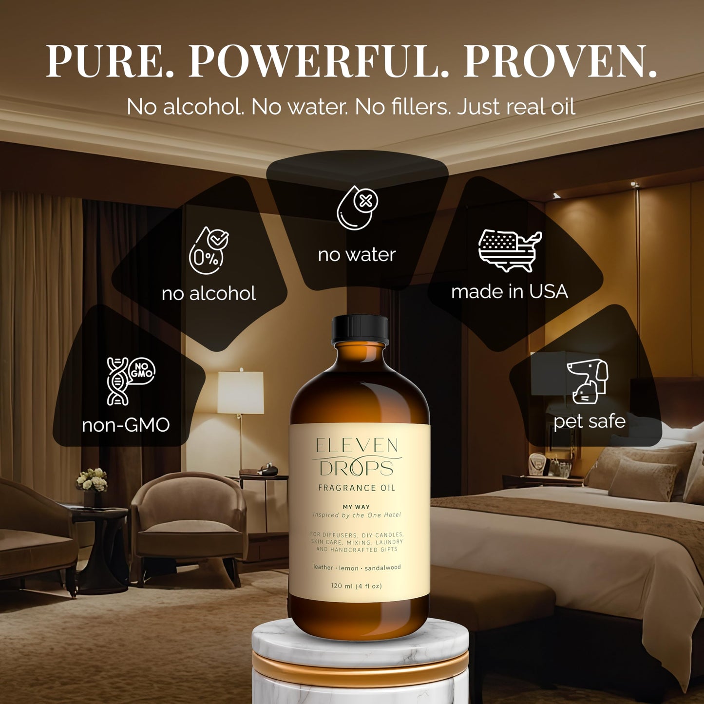 Eleven Drops My Way Diffuser Oil 4oz – Premium Fragrance Inspired by The One Hotel