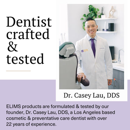 ELIMS Melt-Away Teeth Whitening Strips – Non-Toxic, Mess-Free for Sensitive Teeth | 14 Strips, 7 Treatments
