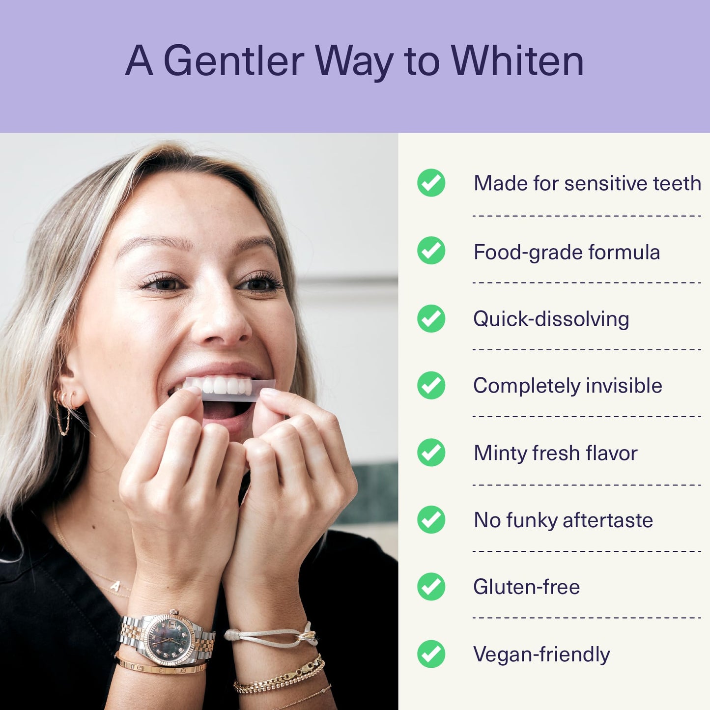 ELIMS Teeth Whitening Strips for Sensitive Teeth - 42 Strips, Up to 7 Shades