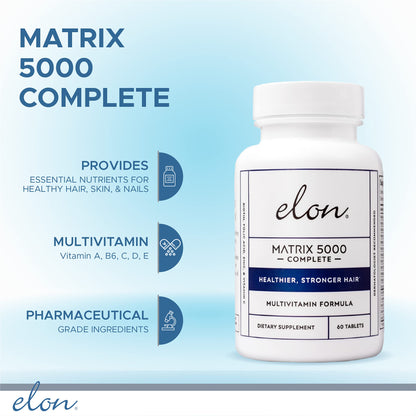 Elon Matrix 5000 Multivitamin – Hair, Skin & Nails, 5000 mcg Biotin