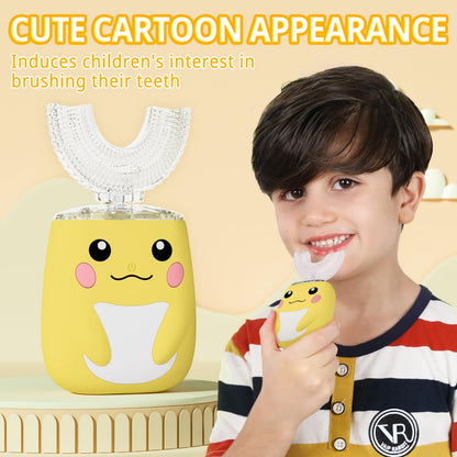 ELOTAME Kids U-Shaped Electric Toothbrush – 6 Modes, 6 Brush Heads