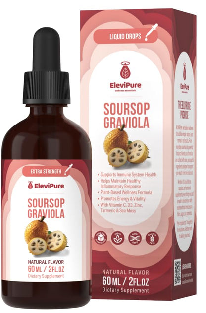 ElviPure Soursop Bitters Drops – Organic Graviola Extract, Immune Support