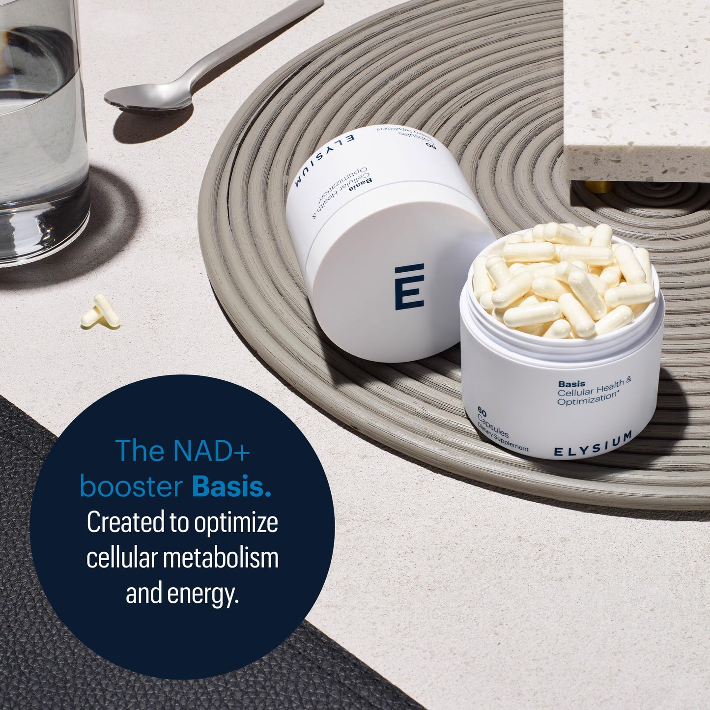ELYSIUM Basis NAD+ Supplement — 30 Servings | NR 250mg + Pterostilbene 50mg