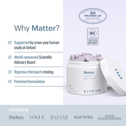 ELY-SIUM Matter – Brain Health & Memory Support | Omega-3 DHA, 30 Servings