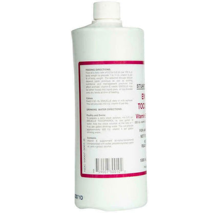EMCELLE Tocopherol Liquid Solution – Micellized Vitamin E for Animals (1000 mL)